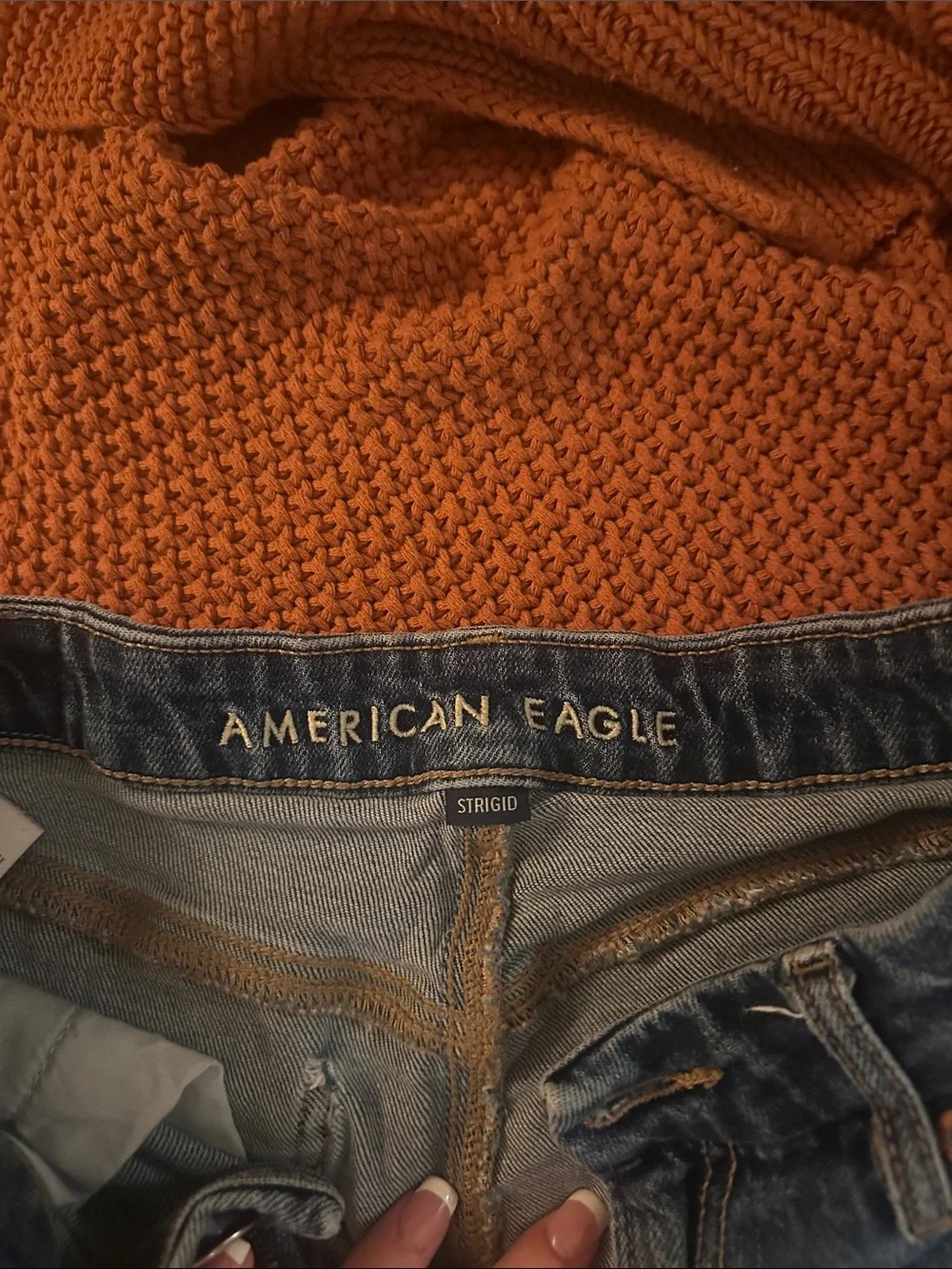 American Eagle Outfitters Distressed Blue Denim Cutoff Shorts